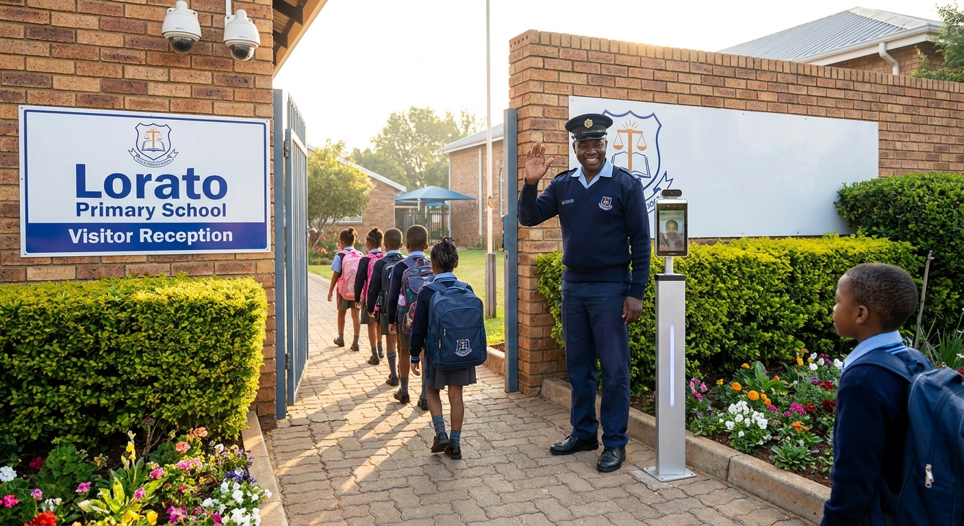 School security gate at Lorato